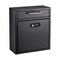Adiroffice Medium Wall Mountable Mailbox with Key and Combination lock ADI631-05-BLK-KC - alternate 1